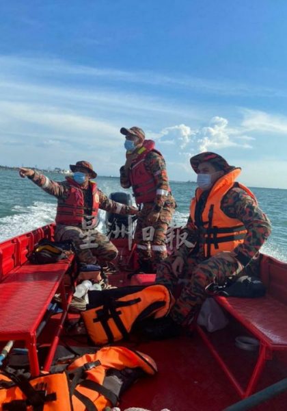 供fb：经过18小时搜寻，瓜拉芦骨失踪渔民遗体被寻获