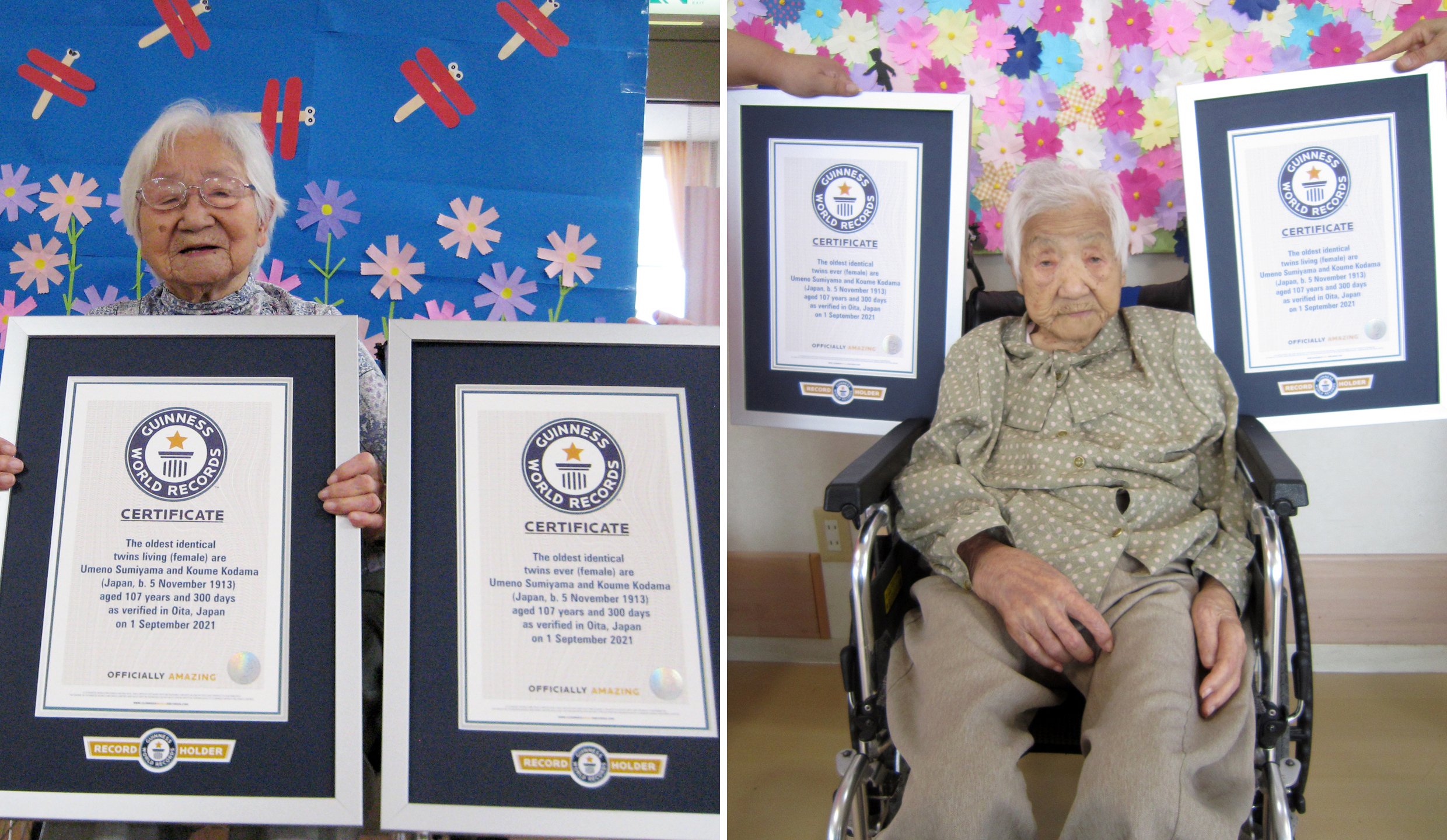 拼盘／“最长寿同卵双胞胎”换人！ 107岁日本姐妹到老才能结伴出游