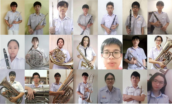 柔：新文龙中华中学管乐团，大马国际虚拟乐队锦标赛获1金16银9铜
