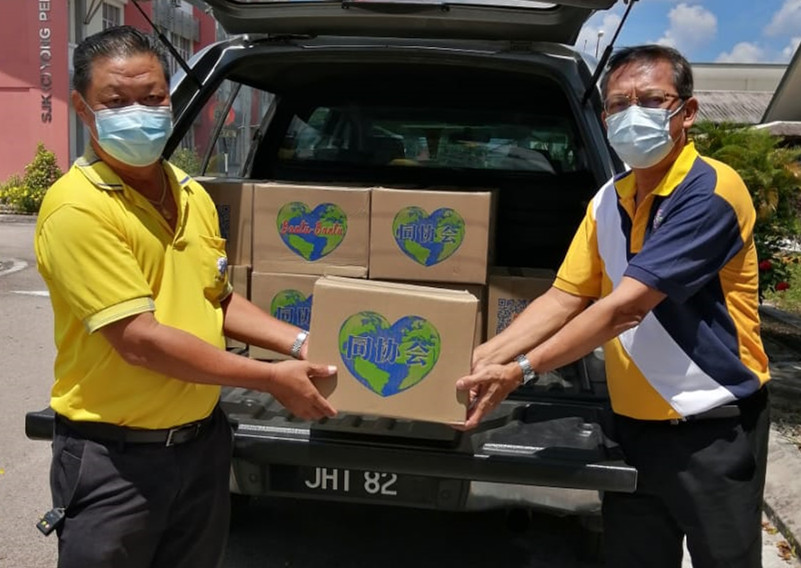 柔：配合推动援助计划，紫安阁派发1200箱食物包