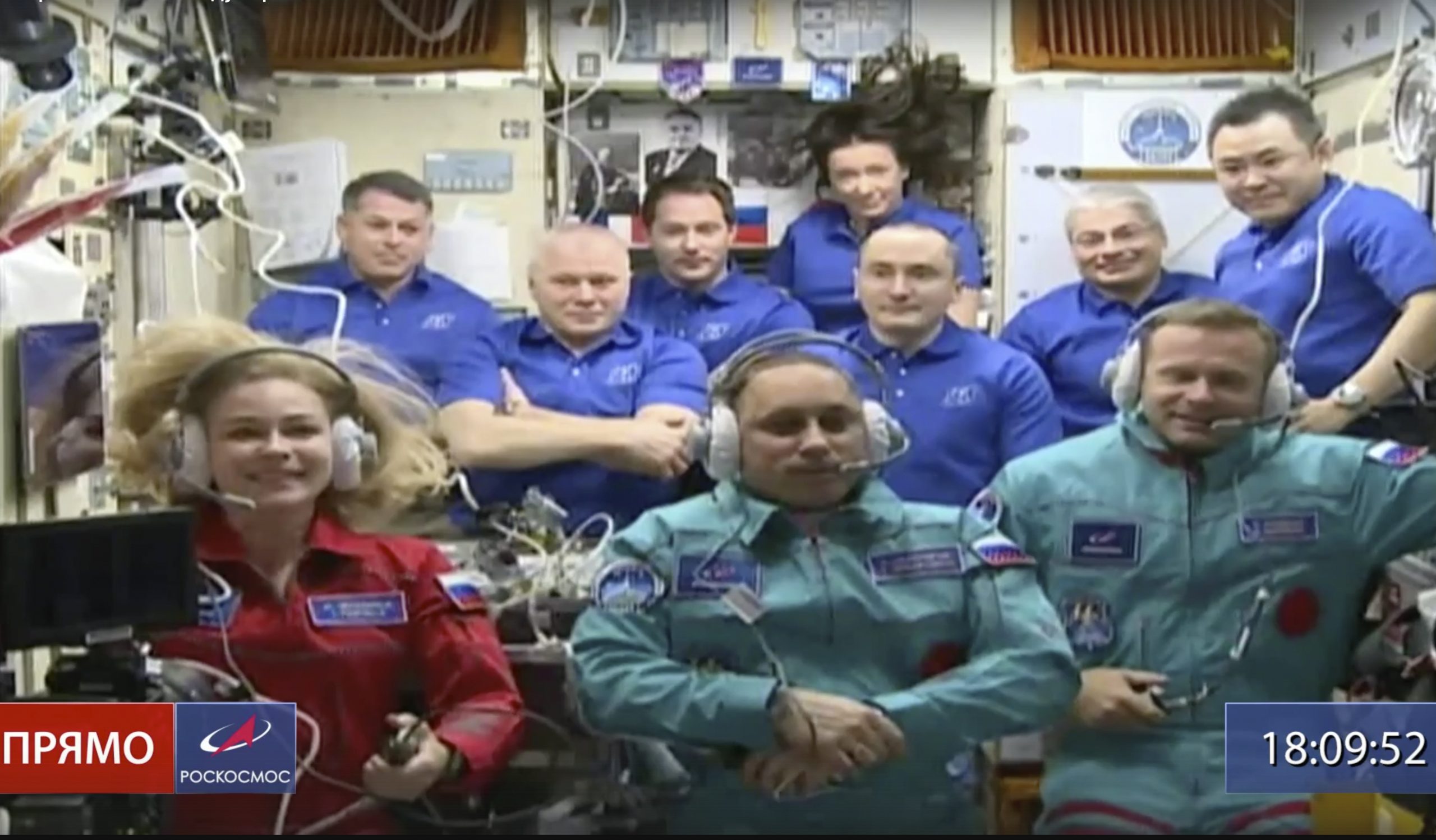 史上首次太空拍电影 俄导演与女演员抵达国际太空站