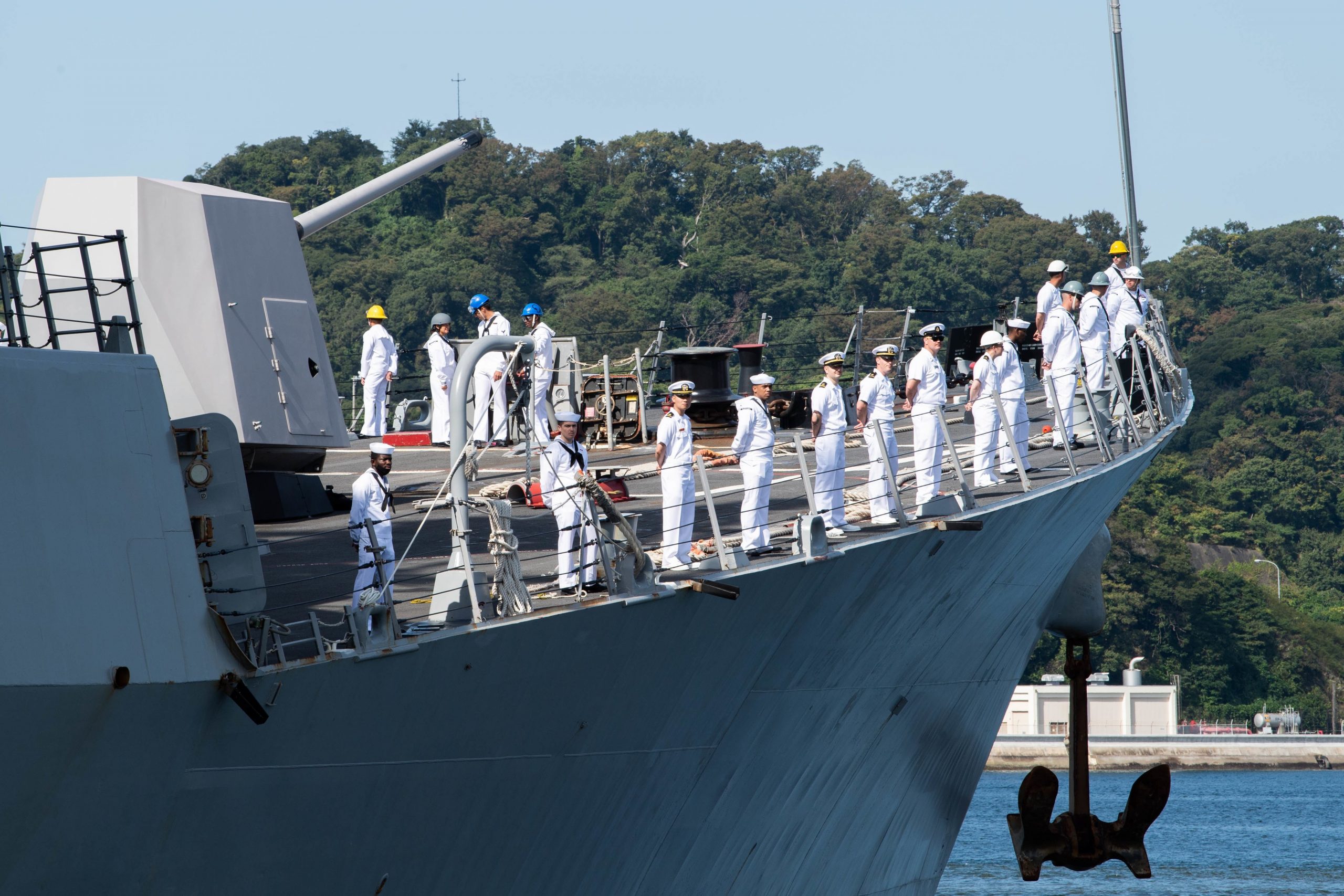 天下事 美国最强驱逐舰抵达日本横须贺