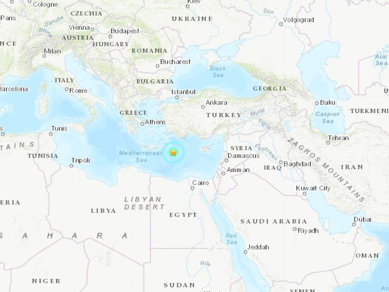 希腊与土耳其外海6级地震 暂无灾损与伤亡
