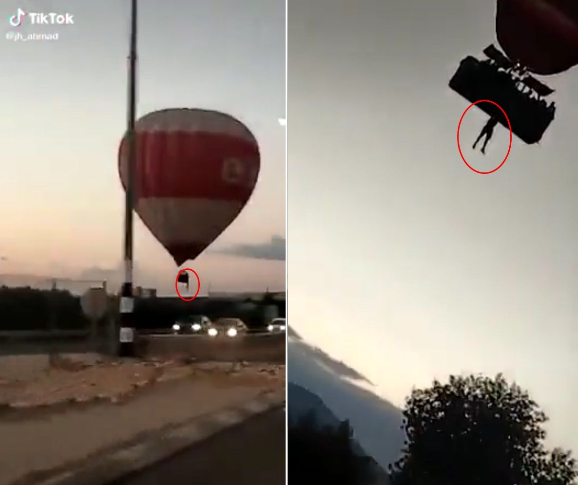 热气球升空悬吊1人 坠砸车顶男子身亡