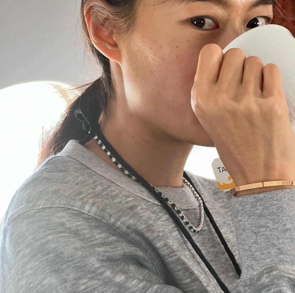 Edison Chen took a private jet with her family