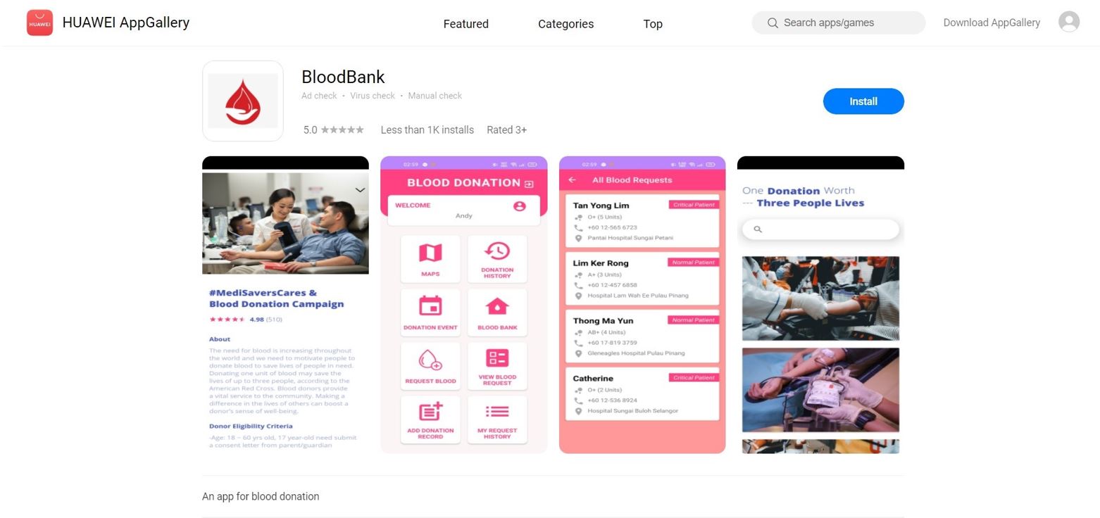 ​霹：显著／优大生开发BloodBank应用程式 荣获华为Apps UP 2021创新大赛科技女性 奖