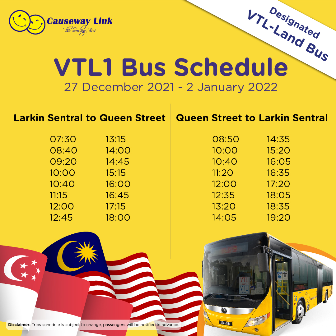 全国：通过陆路VTL赴新者比回国人数少，短程巴士首日载客率低于15%