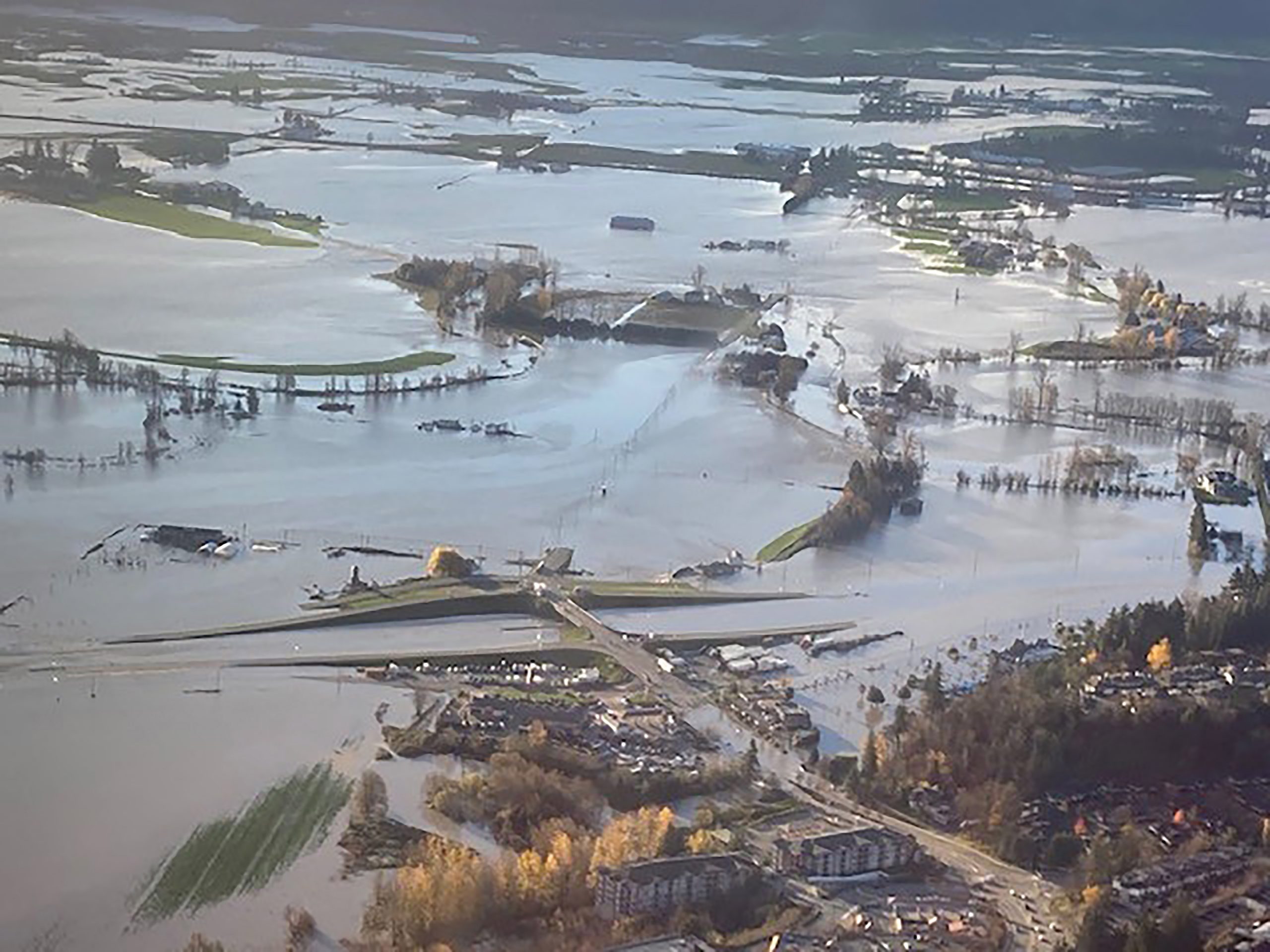 看世界)加拿大不列颠哥伦比亚省暴雨成灾颁紧急令　军队协助救灾
