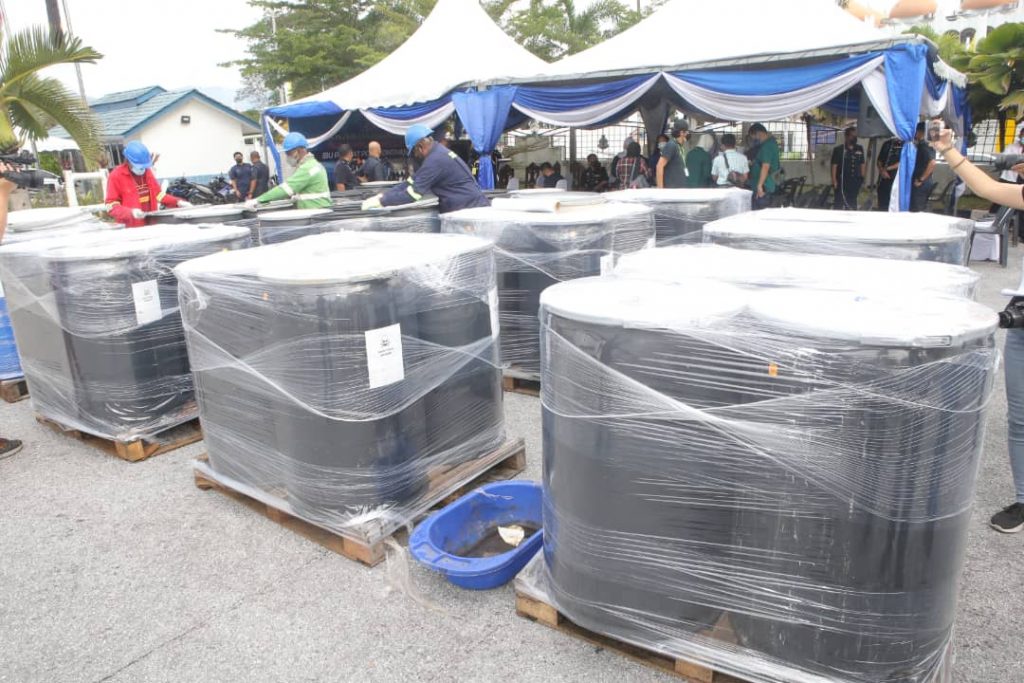 霹警方将5808万令吉毒品送往废物处理公司销毁