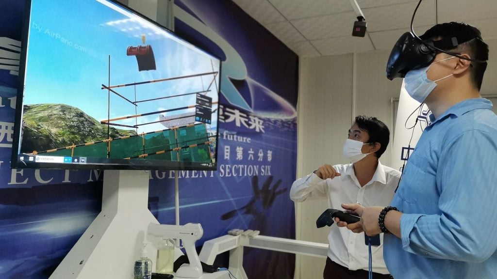 中交马东铁项目安全培训中心 VR模拟配备结合模拟站  确保员工安全第一