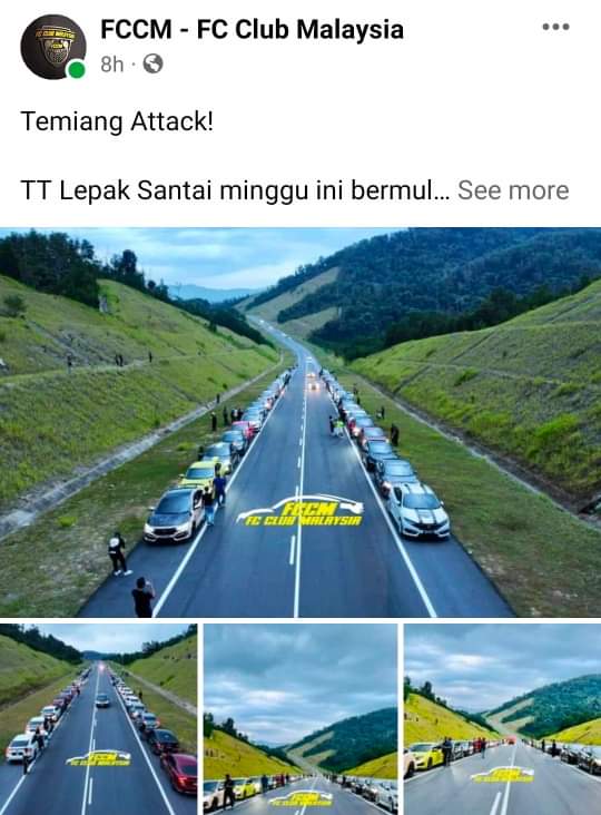 供星洲网：车队停满紧急车道拍照，警方将召见司机问话