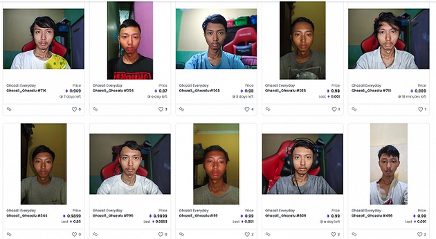 印尼一男子用自拍照片做NFT，当前市值已超60万美元