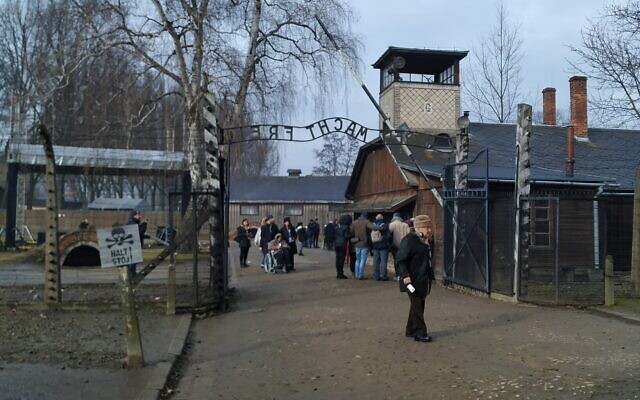 波兰／在奥斯威辛集中营遗址行纳粹礼 荷兰女被捕