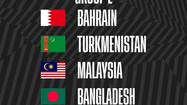 亚洲杯入选赛| 巴林土库曼孟加拉同组  马来亚虎争出线