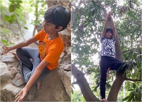 拚图）全球最年轻瑜伽导师　9岁印度童创世绩