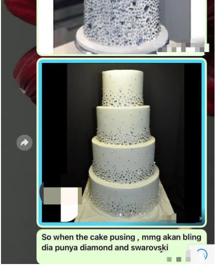 花7千订制Swarovski水晶结婚蛋糕 新郎：“水晶变普通珠子”