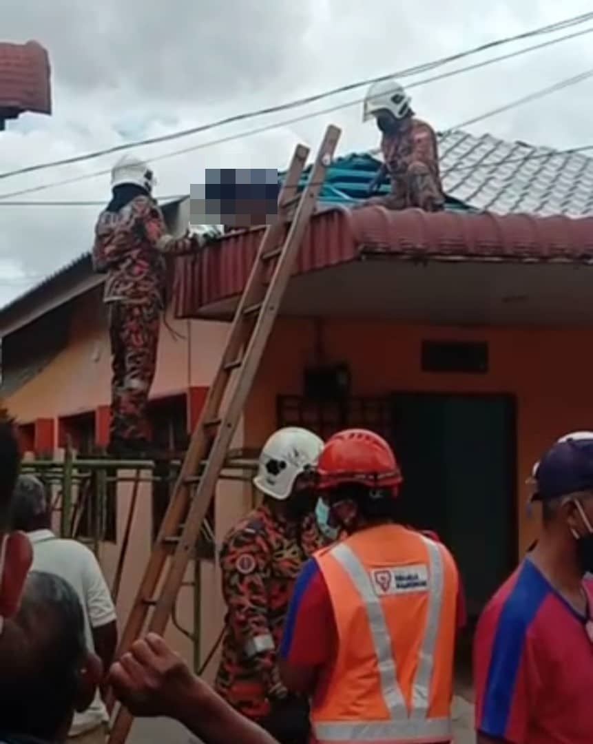 （大北马）一名装修员在屋顶进行维修工作时，不慎触电死亡。
