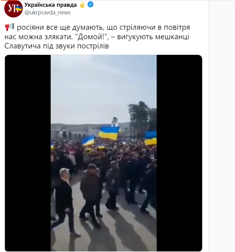 把市长还来！ 乌国市长遭掳走 市民上街抗议逼到俄军撤退放人
