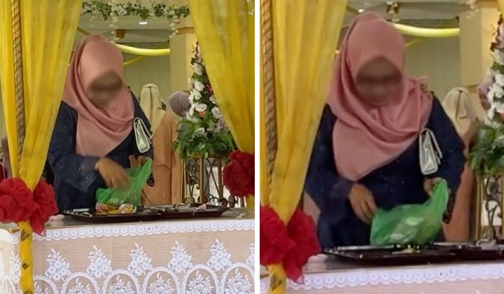 视频 | 婚礼还在进行中·大妈迫不及待先“打包”糕点带走