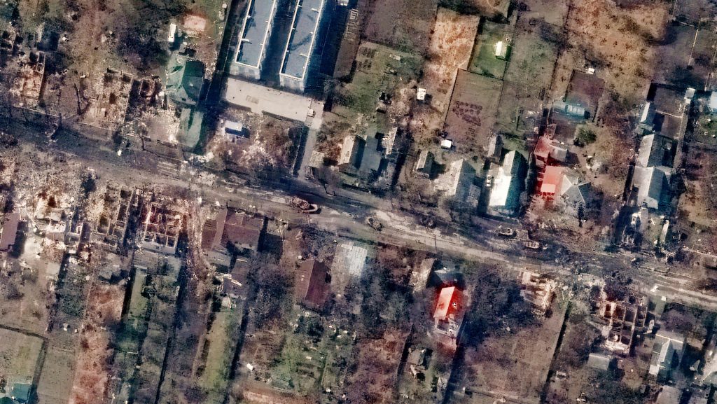 反驳俄的说法  卫星图像显示布查数周前已有平民陈尸