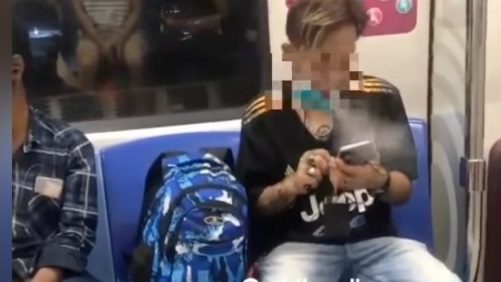 男子地铁脱口罩吸电子烟   狮城SMRT报警处理