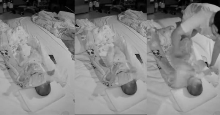 视频|毛毯盖脸部·熟睡母不知 父一秒取下救回婴儿