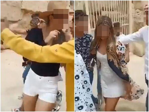 两女游埃及金字塔遭包围骚扰 13少年被扣留