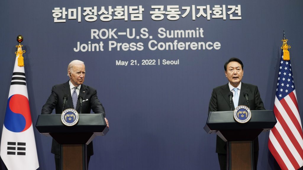 美韩首脑会谈    联盟威慑朝鲜 维护印太自由