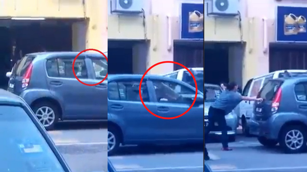 视频 | 双重泊车被挡路 Myvi女司机砸碎车窗移车