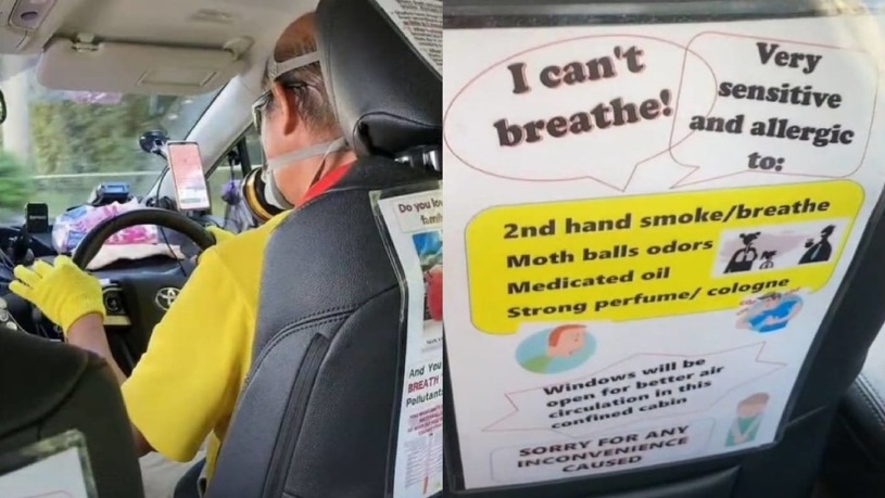 *已签发*柔：狮城二三事：私召车司机车上戴呼吸器 贴告示劝阻乘客吸烟