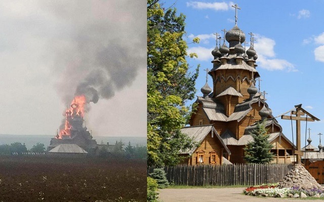 战火波及　乌东著名修道院遭砲击起火