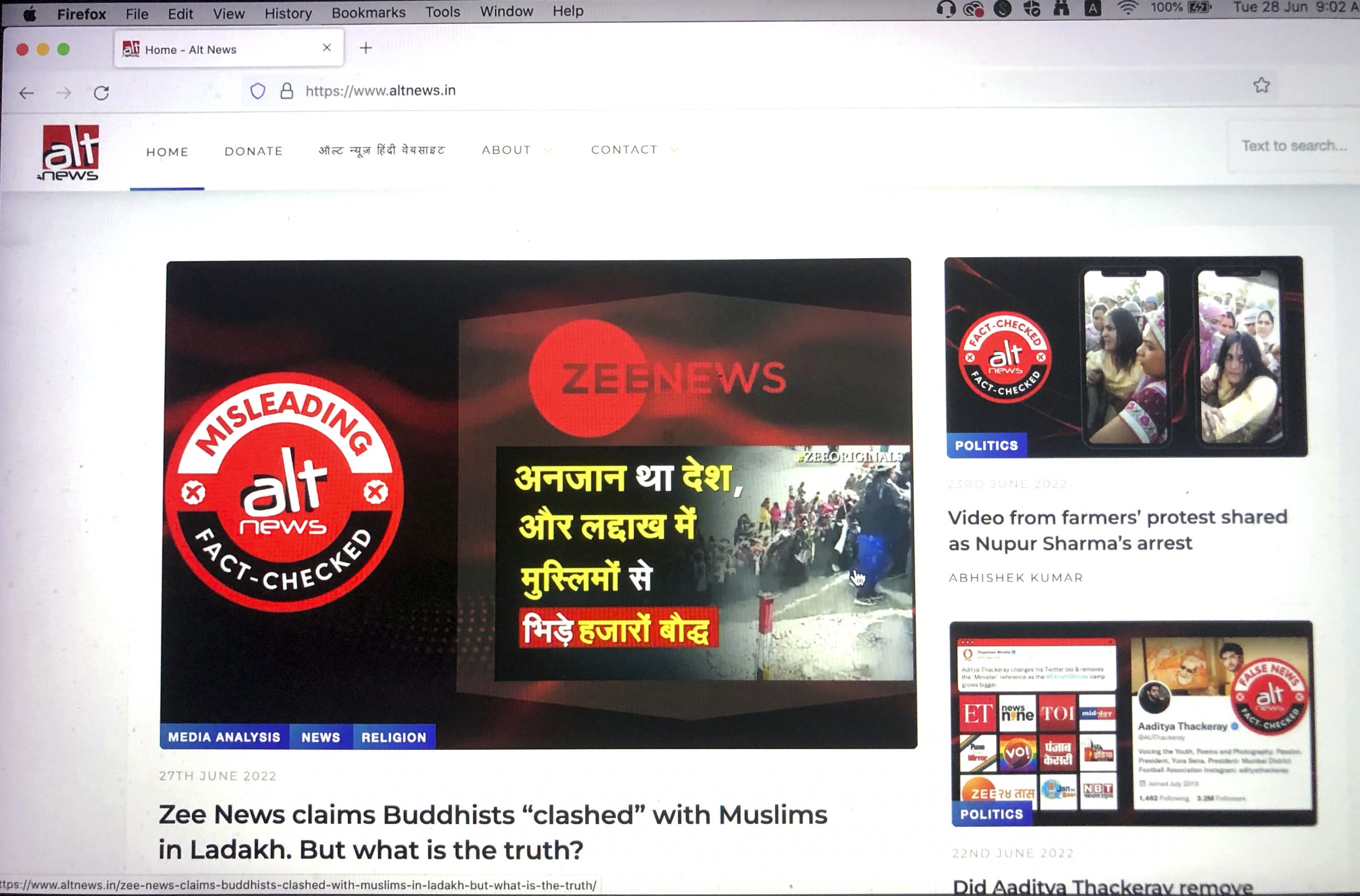 揭穿真相却被指“伤害宗教情感” 印度穆斯林记者被捕 