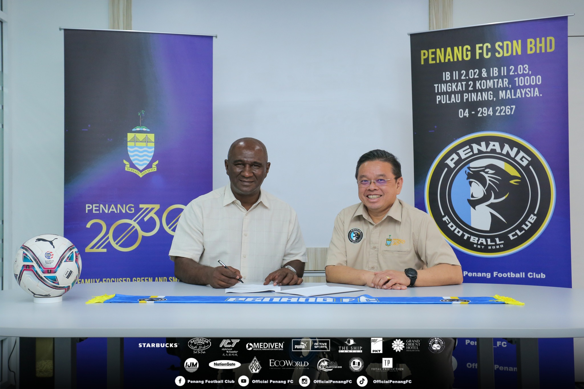 槟州议会（大北马）槟城足球俱乐部迎来新主教练