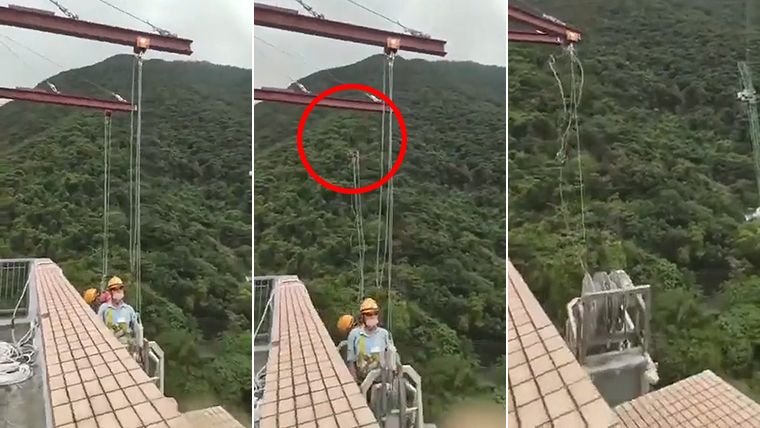 视频|高空吊篮钢缆断 2人20楼坠下毙命