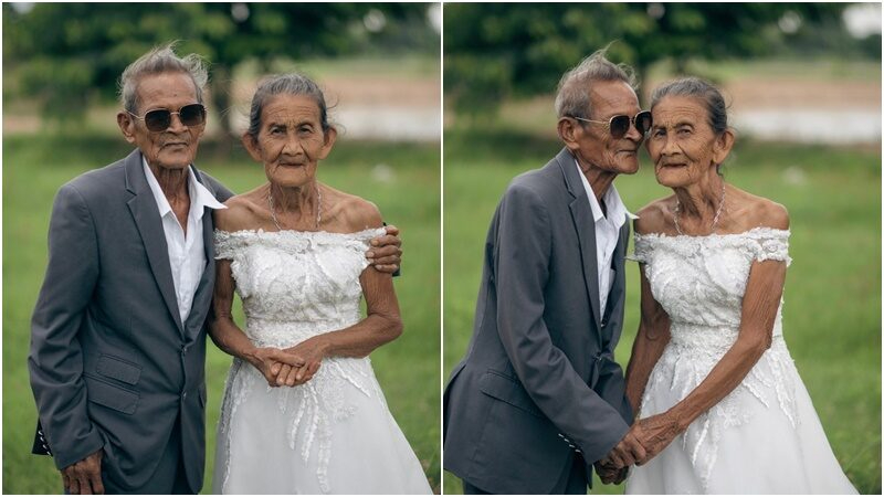 结婚65年首次拍婚纱照  八旬夫妻恩爱依旧羡煞旁人