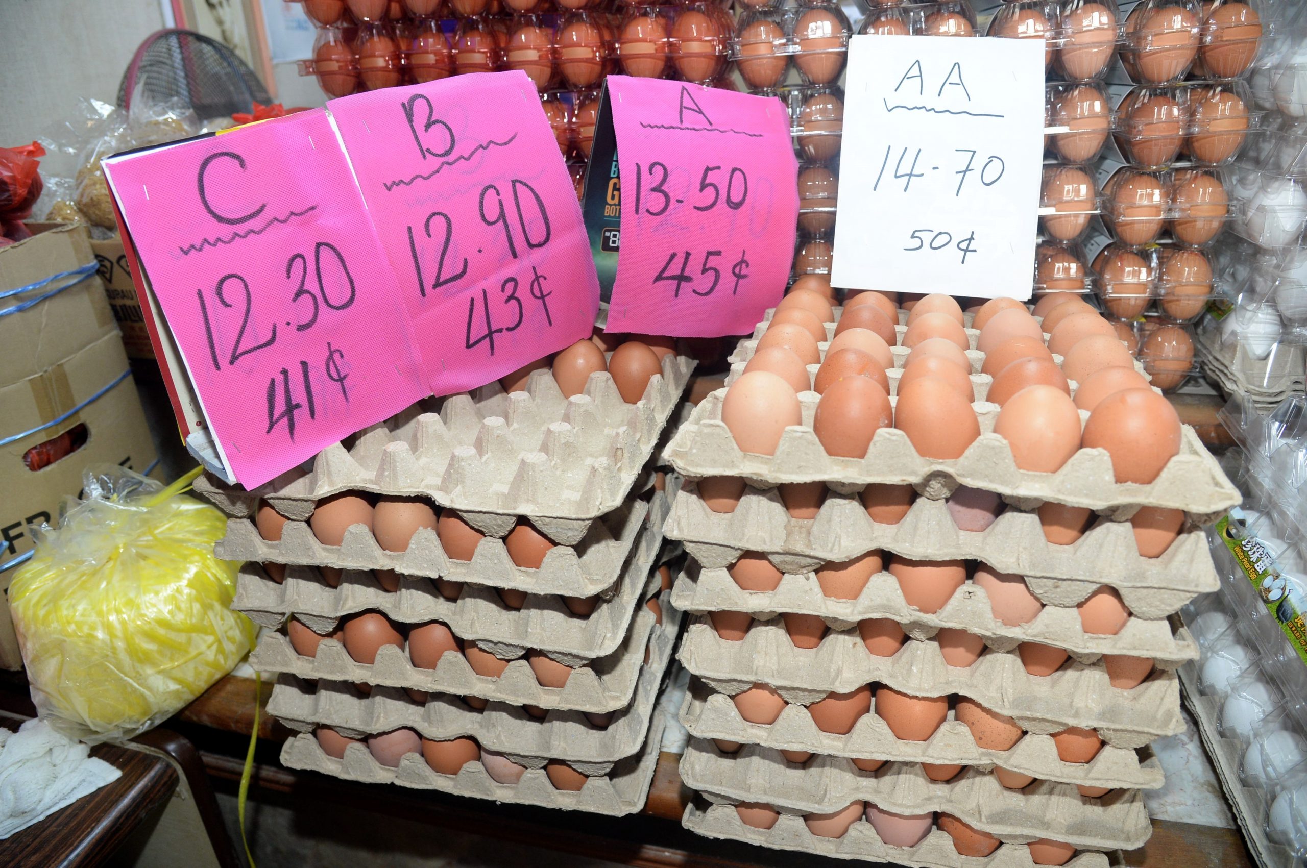 大都会-巡视市场上的鸡蛋价格