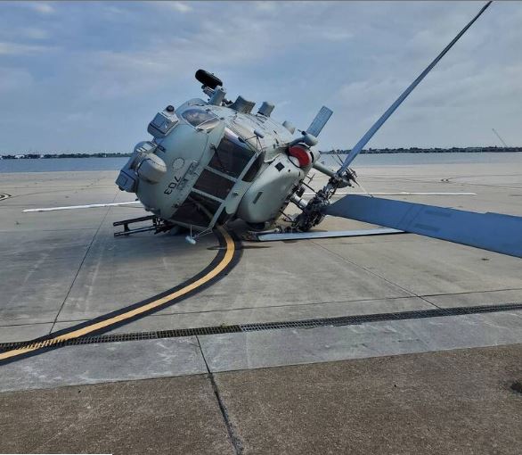 美海军基地4架直升机被狂风吹翻 10机受损达“A级事故”标准