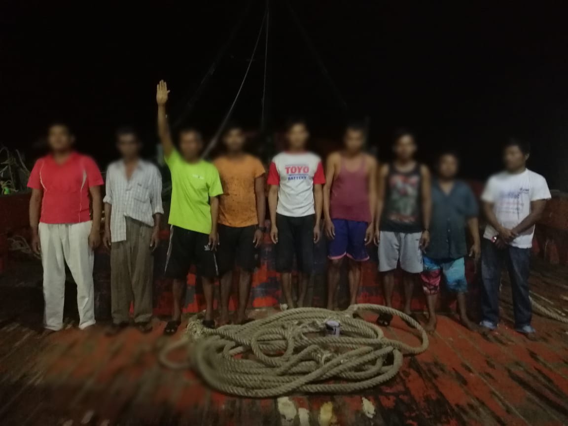 （大北马）17名缅甸籍船员被扣捕