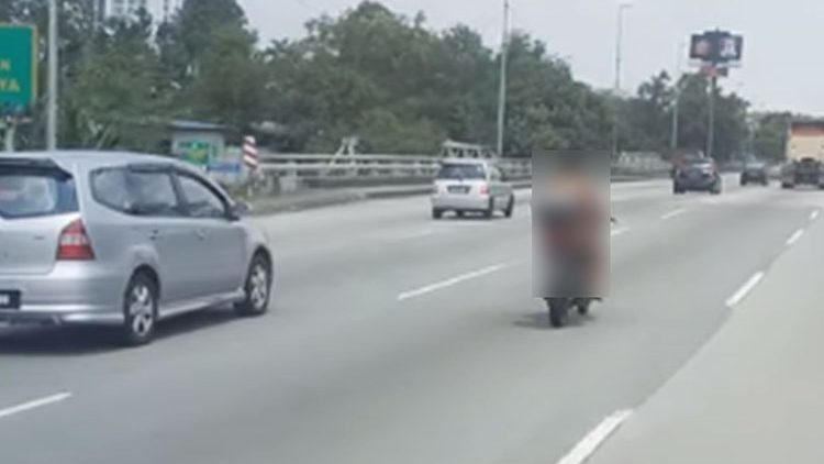 裸男单手骑摩托车视频疯传 警证实男子涉母婴双尸命案