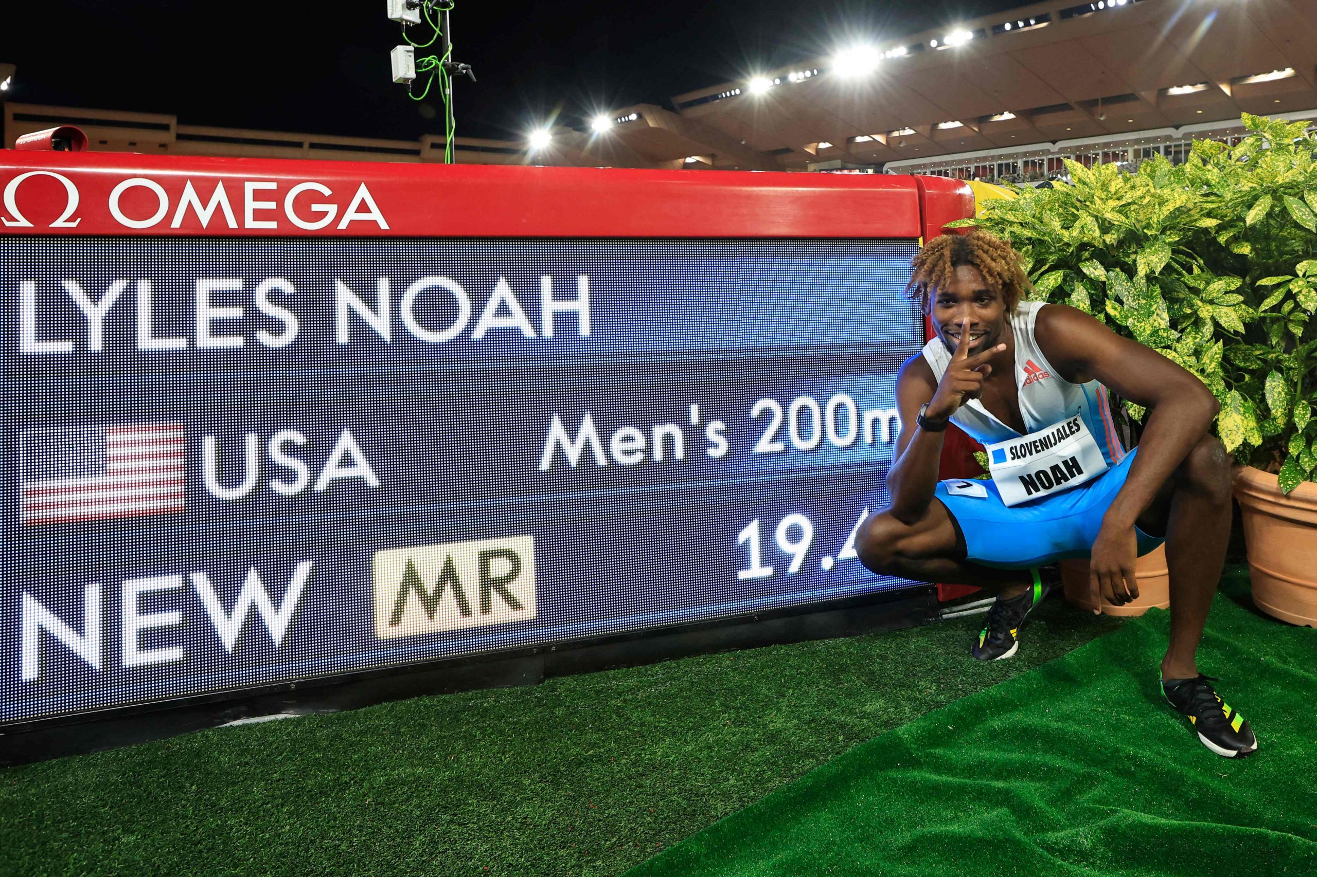 摩纳哥站钻石田径联赛| 美国包办男200公尺前三名  莱尔斯刷大会纪录