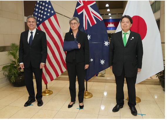 美日澳外长声明一中政策加注「适用情况下」 中国称:非法、无效的