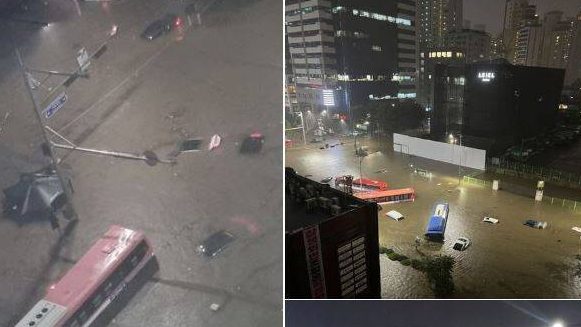 韩国首尔暴雨酿灾