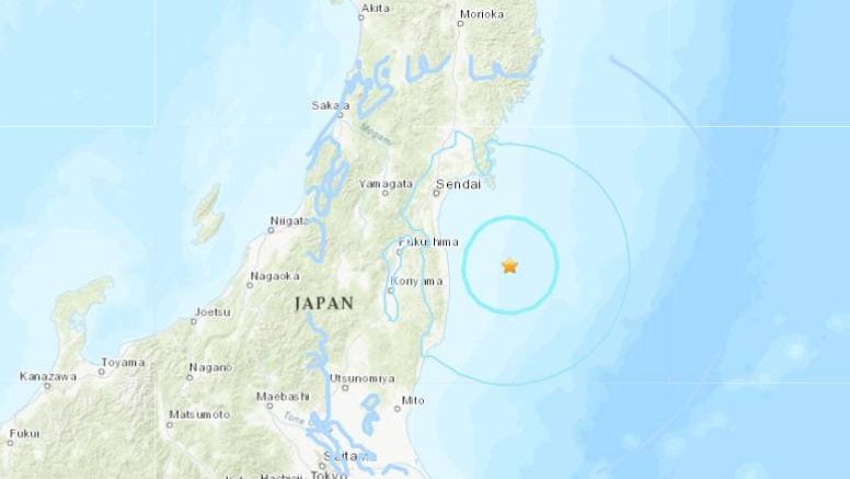 日本福岛海域发生5.6级地震