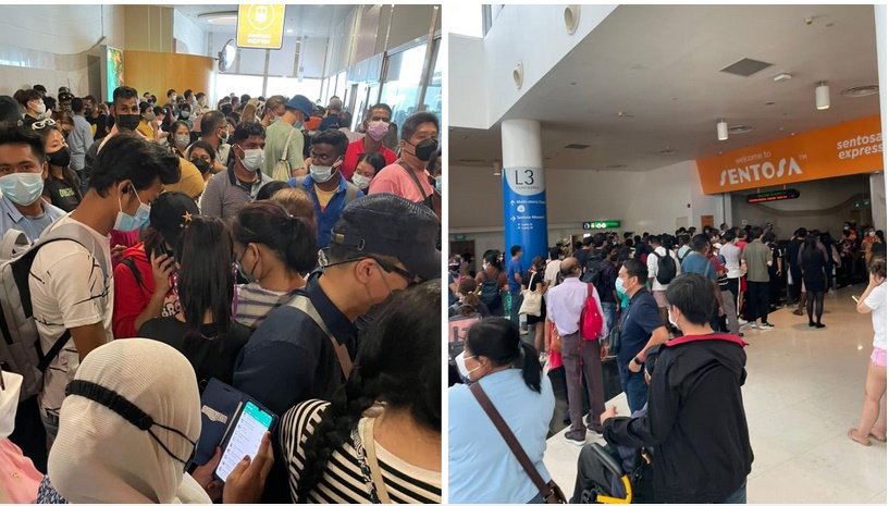 新加坡圣淘沙捷运故障 数百人卡怡丰城站