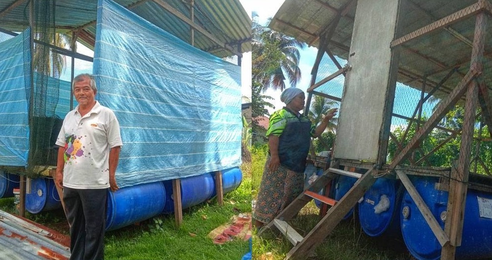 东：巴督卡埔的居民建漂浮屋为水灾做好应对准备
