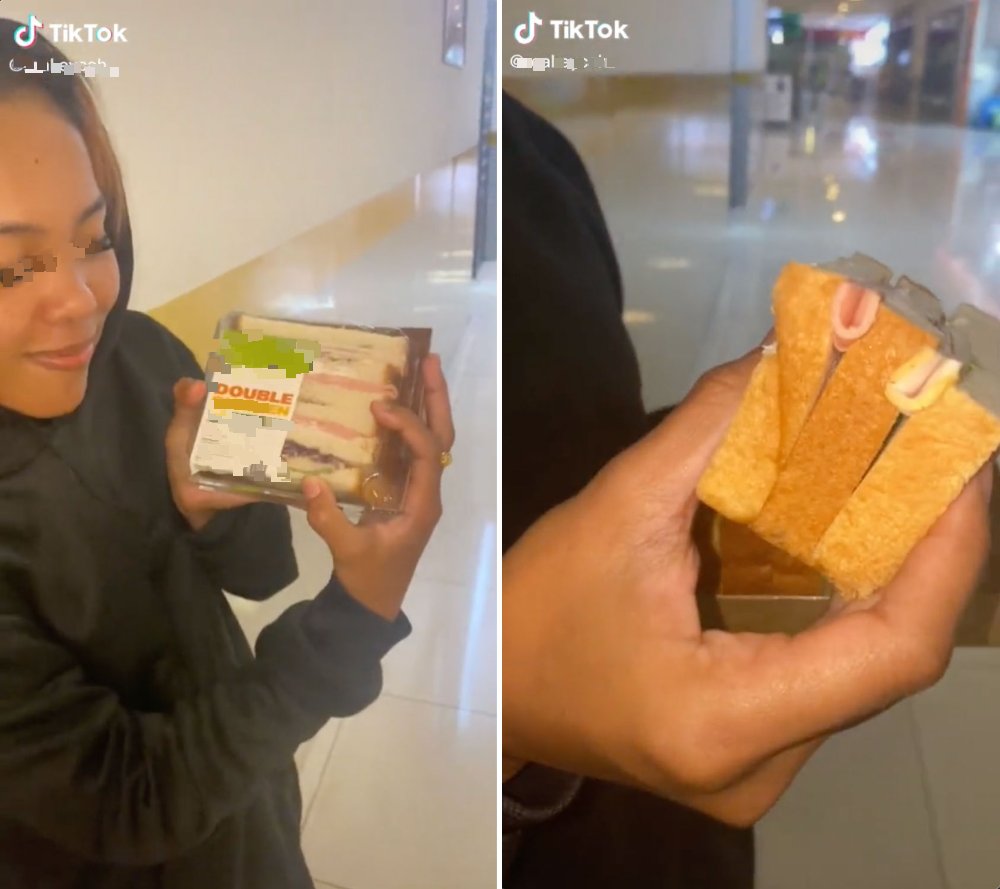 便利店买RM7双火腿三明治 “打开仅一片对折火腿”
