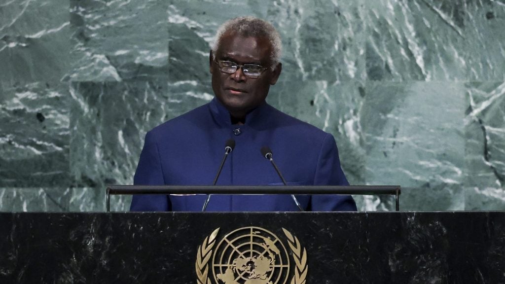所罗门群岛总理称中立 吁勿加剧台海紧张情势