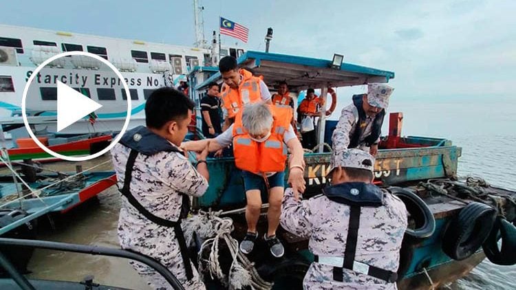 吉打港口再有客船滩涂 133乘客先后获救