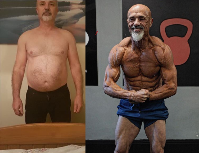 60岁爸爸体重破百一堆病 猛操一年脱衣惊见“肌肉龟仙人”