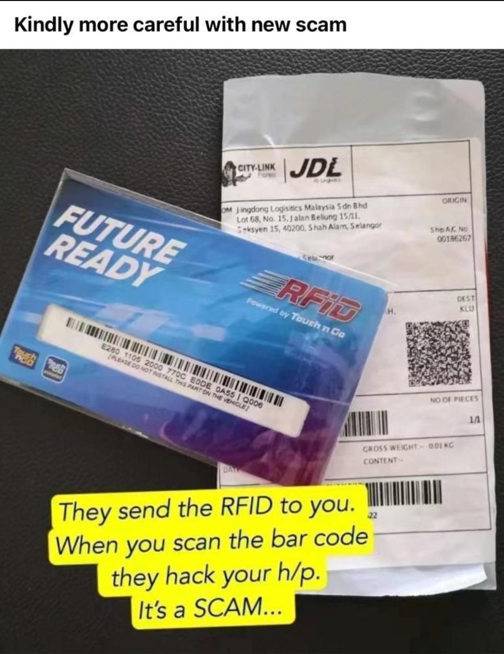 求真 Touch'n Go否认RFID卡骇入手机